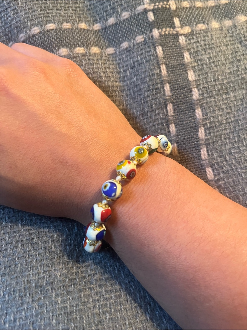Murano Glass Bead Bracelet